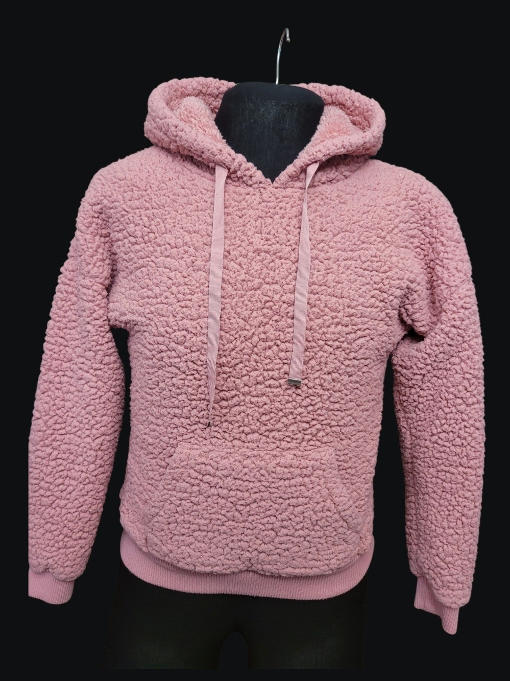 Ci Sono Las Angeles Women's Dusty Rose Sherpa Crewneck Hoodie